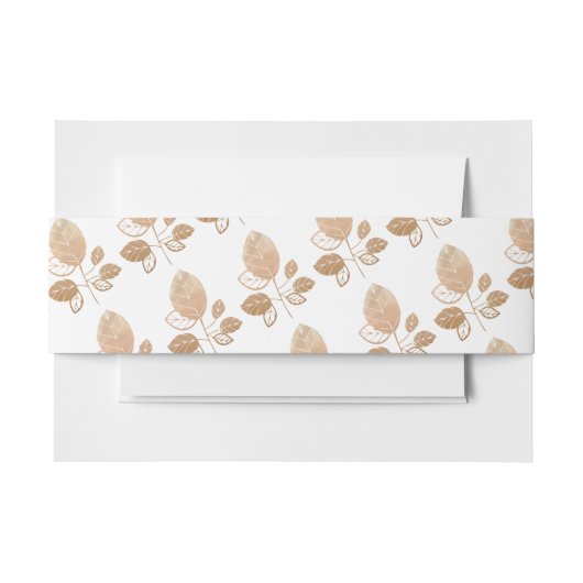 Roze Gouden Bloemen Uitnodigingen Wikkel (Voorkant Voorbeeld)