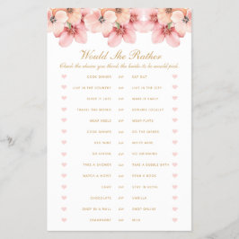 Roze Gouden Bloemen zou ze liever spel Flyer