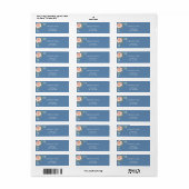 Roze gouden bloemengroen blauw retouradres  etiket (Full Sheet)