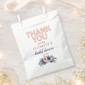 Roze Gouden Bloemige Blush Dank Je Wel Bruidsmeisj Bedankzakje (Geknipt)