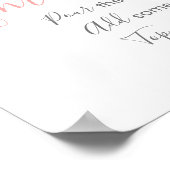 Roze Gouden Bloemige Bruids Bruiloftsfeest Mimosa Poster (Hoek)