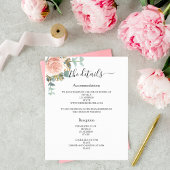 Roze gouden bloemige groene huwelijksprogramma det