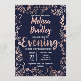 Roze Gouden Bloemige Navyblauwe Borstel Schrift Av Kaart