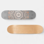 Roze Gouden Bloemrijke Mandala Meisjesachtig Skateboard (Horizontaal)