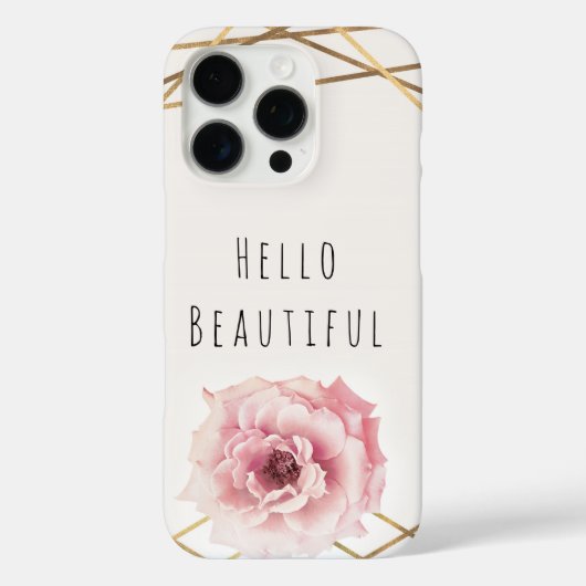 Roze & Gouden Bloemschikking Pioen Glam Douane Case-Mate iPhone Case (Achterkant)