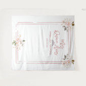 Roze Gouden Bloemstuk Roze Goud MIS QUINCE AÑOS Wandkleed (Voorkant (horizontaal))