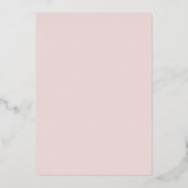 Roze Gouden Bloesems Folie Uitnodiging (Achterkant)