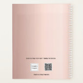Roze gouden blush fotocollage afspraken 2024 planner (Achterkant)