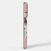 Roze gouden blush fotocollage naam Case-Mate iPhone case (Achterkant / Rechts)