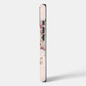 Roze gouden blush fotocollage naam Case-Mate iPhone case (Achterkant / Links)