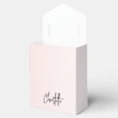 Roze gouden blush glinstert naam elegante dank je bedankdoosjes (Geopend)