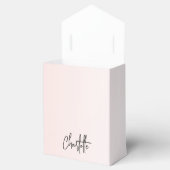 Roze gouden blush glitter druppels naam dank je bedankdoosjes (Geopend)