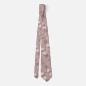 Roze Gouden Blush Glitter Druppels Uw Feest Halsba Stropdas (Achterkant)