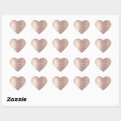 Roze Gouden Blush Glitter Druppels - Uw Tekst Hart Sticker (Vel)