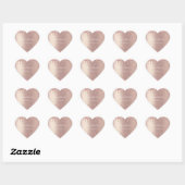 Roze Gouden Blush Glitter Glans Drips - Uw Tekst Hart Sticker (Vel)