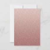 Roze Gouden Blush Jurk Alle Gelegenheden Verjaarda RSVP Kaartje (Achterkant)