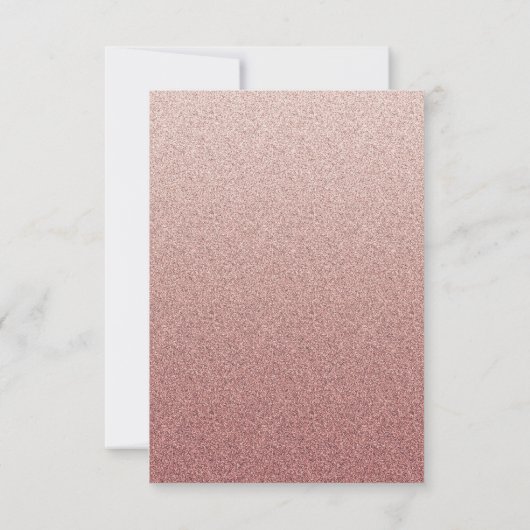 Roze Gouden Blush Jurk Alle Gelegenheden Verjaarda RSVP Kaartje (Achterkant)