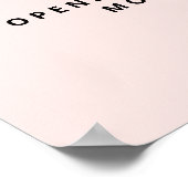 Roze gouden blush kapper openingstijden welkom poster (Hoek)