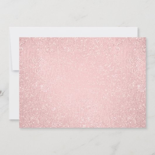 Roze Gouden Blush Roze Glitters 21e Verjaardag Kaart (Achterkant)