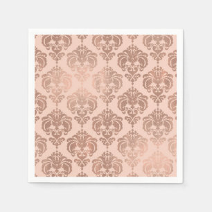 Roze Gouden Blush Roze Moderne Glam Damast Servet