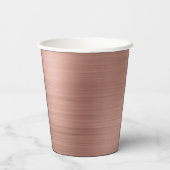 Roze Gouden Blush Roze Monogram Koffiebekers Papieren Bekers (Achterkant)