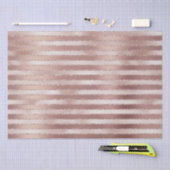 Roze Gouden Blush Roze Strepen Glamour Bruiloft Fe Tissuepapier (Craft)