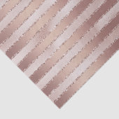 Roze Gouden Blush Roze Strepen Glamour Bruiloftsfe Tissuepapier (Detail)