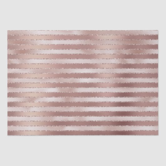 Roze Gouden Blush Roze Strepen Glamour Bruiloftsfe Tissuepapier (Voorkant)