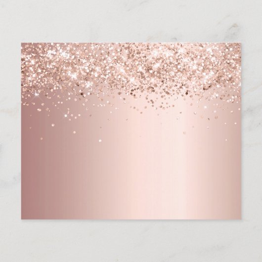 Roze gouden blush save the date kaart voor 18e ver (Achterkant)