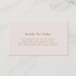 Roze Gouden Boeken voor Baby Kaart