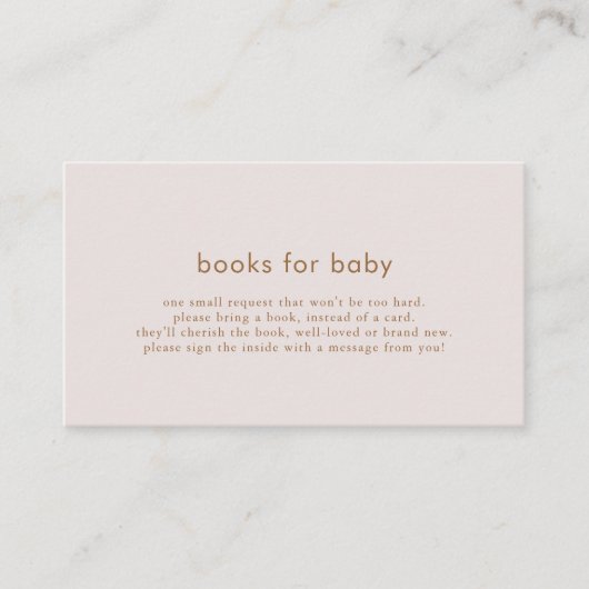 Roze gouden boeken voor Baby Kaart (Voorkant)