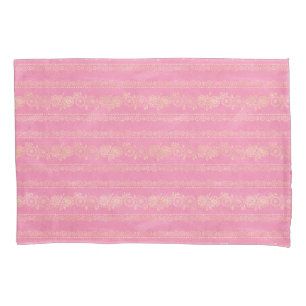 Roze & Gouden Boheemse Eenhoorn Patroon Kussensloop