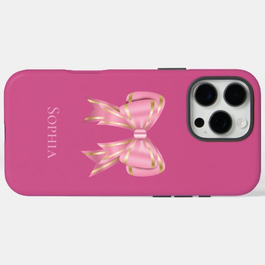 roze gouden boog Case-Mate iPhone case (Achterkant (horizontaal))