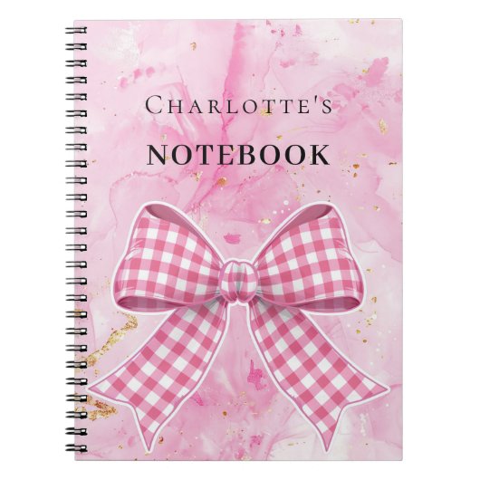 Roze gouden boog notitieboek (Voorkant)
