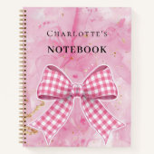 Roze gouden boog notitieboek (Voorkant)