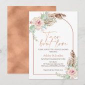 Roze Gouden Boog Taco 'bout Liefde Boho Koppels Br Kaart (Voorkant / Achterkant)