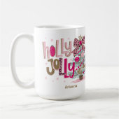 Roze Gouden Boom Kerstmis Koffiemok (Links)