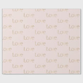 Roze Gouden Bruidscadeaufeest Cadeaupapier (Vlak)
