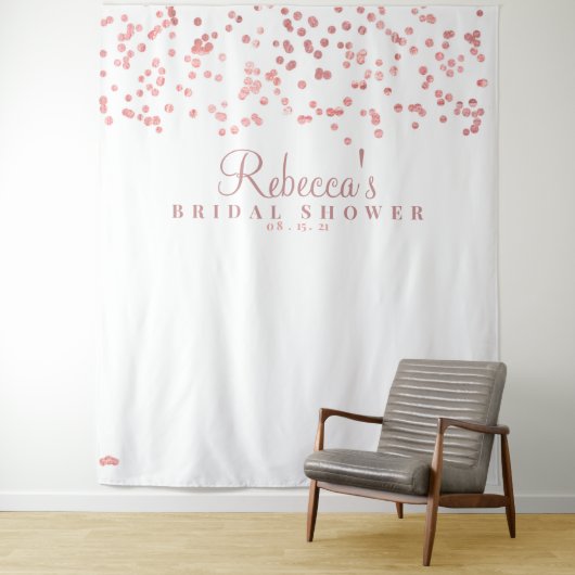 Roze Gouden Bruidsdouche Achtergrond, Fotocabine P Wandkleed (In situ)