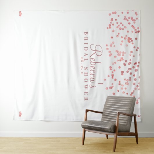 Roze Gouden Bruidsdouche Achtergrond, Fotohokje Pr Wandkleed (In Situ (horizontaal))