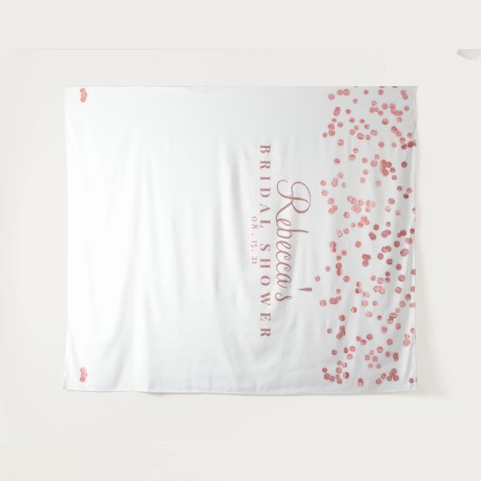 Roze Gouden Bruidsdouche Achtergrond, Fotohokje Pr Wandkleed (Voorkant (horizontaal))