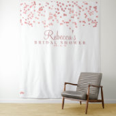 Roze Gouden Bruidsdouche Achtergrond, Fotohokje Pr Wandkleed (In situ)