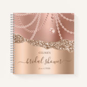 Roze Gouden Bruidsdouche -  Elegante Moderne Huwel Notitieboek (Voorkant)