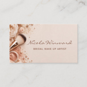 Roze Gouden Bruidsmake-up Artiesten Visitekaartje
