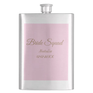 Roze gouden bruidsmeisje squad voeg naam toe meisj flacon