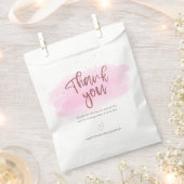 Roze Gouden Bruiloft Feest Dank Je Bedankzakje (Geknipt)