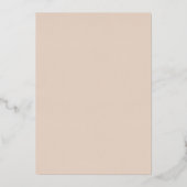 Roze Gouden Bruiloft Folie Uitnodiging (Achterkant)