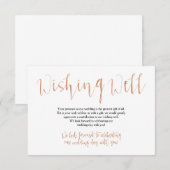 Roze Gouden Bruiloft Wensput Informatiekaartje (Voorkant / Achterkant)