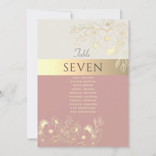 Roze Gouden Bruiloft Zitgrafiek (Achterkant)