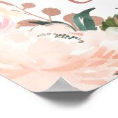 Roze Gouden Bruiloftsborrel Bruisende Bruidsuitnod Poster (Hoek)